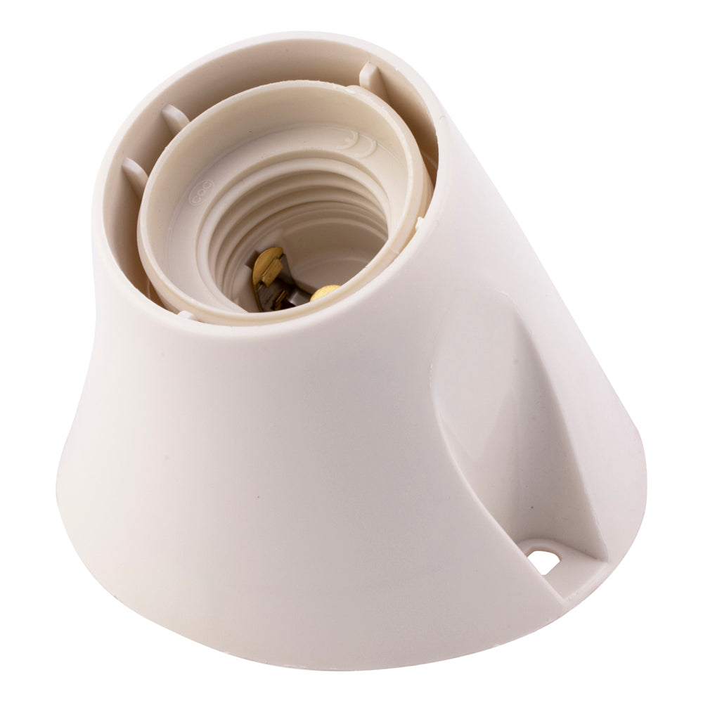 Portalampada E27 Parallelo/Inclinato Bianco 485 PolyPool per Impianti Elettrici Portalampada E27 Parallelo/Inclinato Bianco 485 PolyPool per Impianti Elettrici